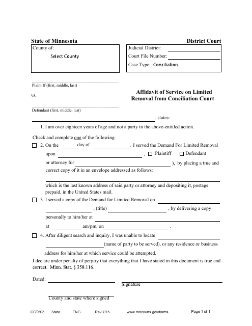 Form CCT503 Fill Out Sign Online and Download Fillable PDF