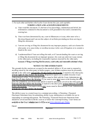 Form DIV1402 Notice of Motion and Motion for Contempt of Court - Minnesota, Page 2