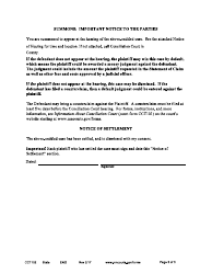 Form CCT102 Statement of Claim and Summons - Minnesota, Page 3