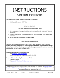 Document preview: Instructions for Form DIV103 Certificate of Dissolution - Minnesota