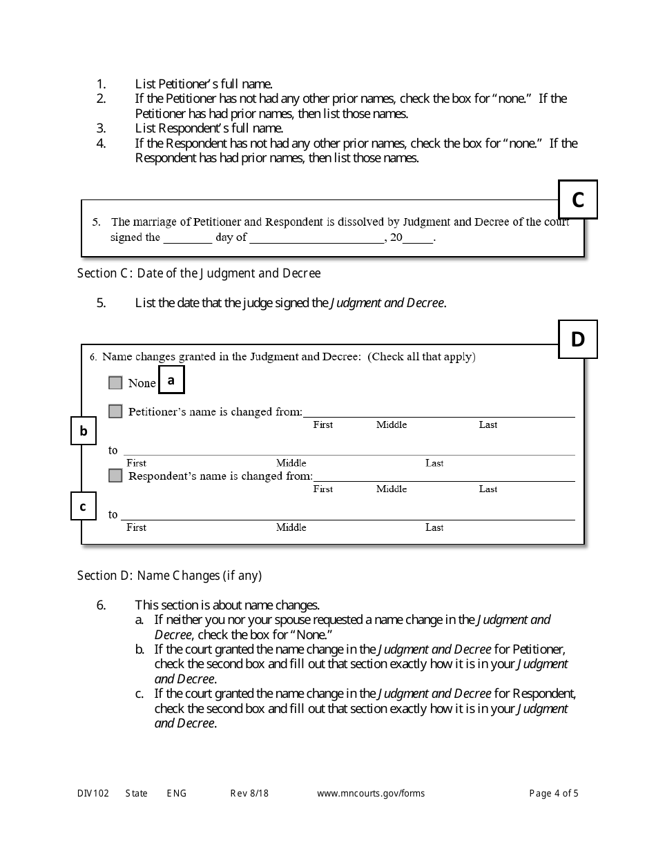 Instructions for Form DIV103 Certificate of Dissolution - Minnesota, Page 4