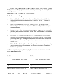 Form DIV302 Joint Petition, Agreement, and Judgment and Decree for Marriage Dissolution Without Children - Minnesota, Page 14