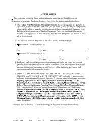 Form DIV302 Joint Petition, Agreement, and Judgment and Decree for Marriage Dissolution Without Children - Minnesota, Page 16