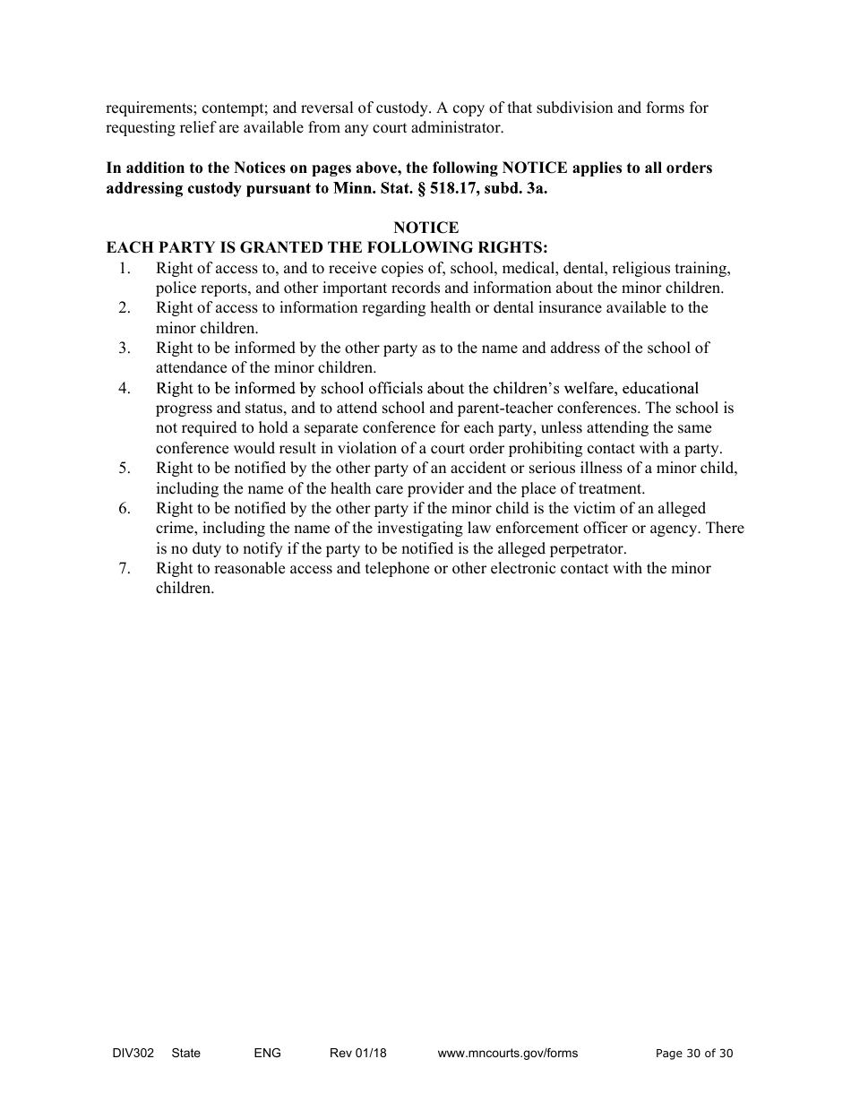 Form DIV302 Joint Petition, Agreement, and Judgment and Decree for Marriage Dissolution Without Children - Minnesota, Page 30