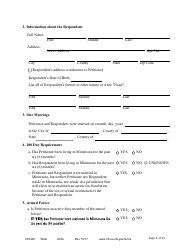 Form DIV402 Petition for Dissolution of Marriage Without Children - Minnesota, Page 2