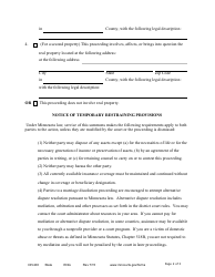 Form DIV403 Summons - Minnesota, Page 2