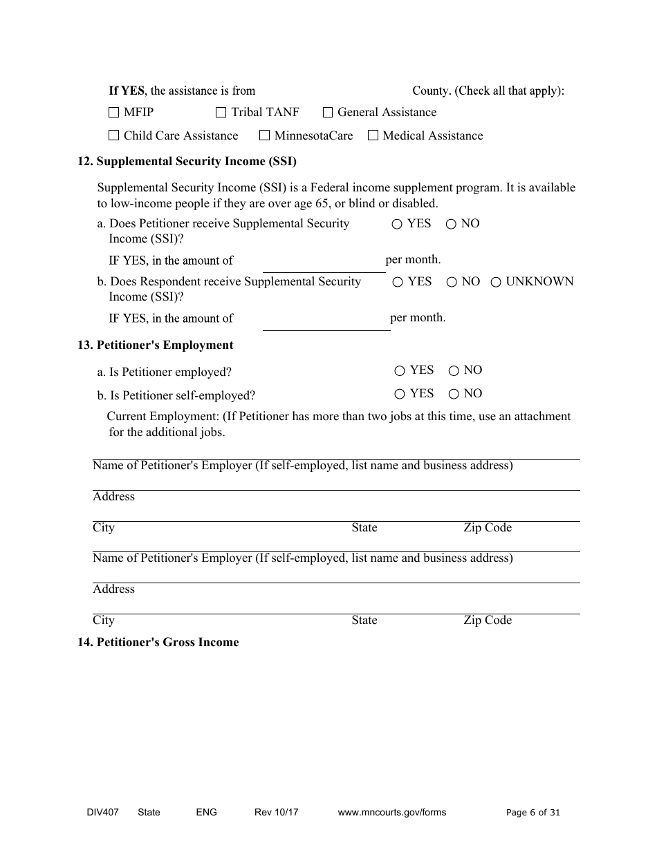 Form DIV407 Findings of Fact, Conclusions of Law, Order for Judgment, Judgment and Decree - Minnesota, Page 6