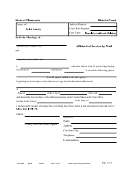 Document preview: Form DIV504 Affidavit of Service by Mail - Dissolution Without Children - Minnesota
