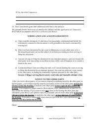 Form DIV602 Notice of Motion and Motion for Temporary Relief Without Children - Minnesota, Page 5