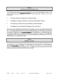 Form DIV601 Instructions for Request for Temporary Relief Pending Final Hearing Without Children - Minnesota, Page 10