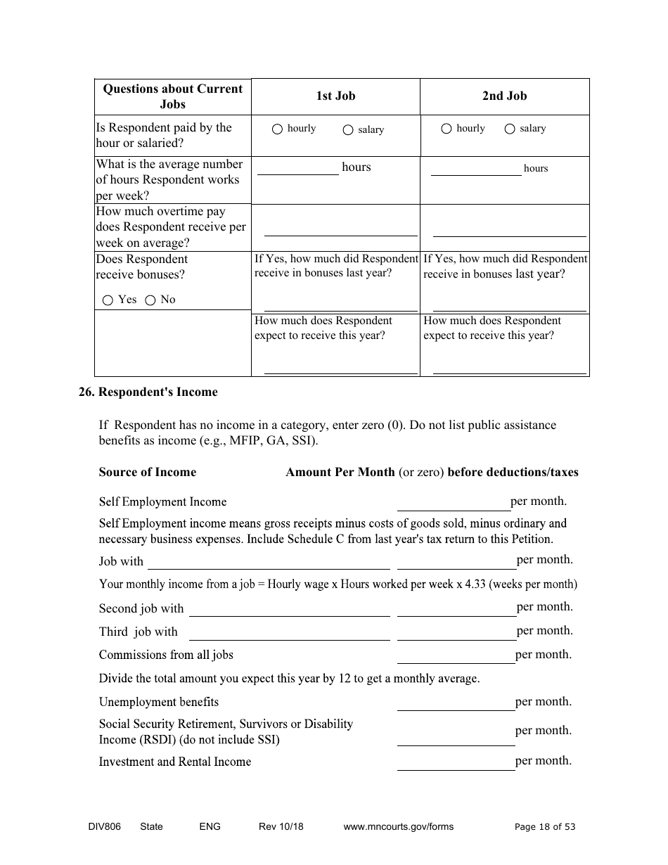 Form DIV806 Stipulated Findings of Fact, Conclusions of Law, Order for Judgment, Judgment and Decree - Minnesota, Page 18
