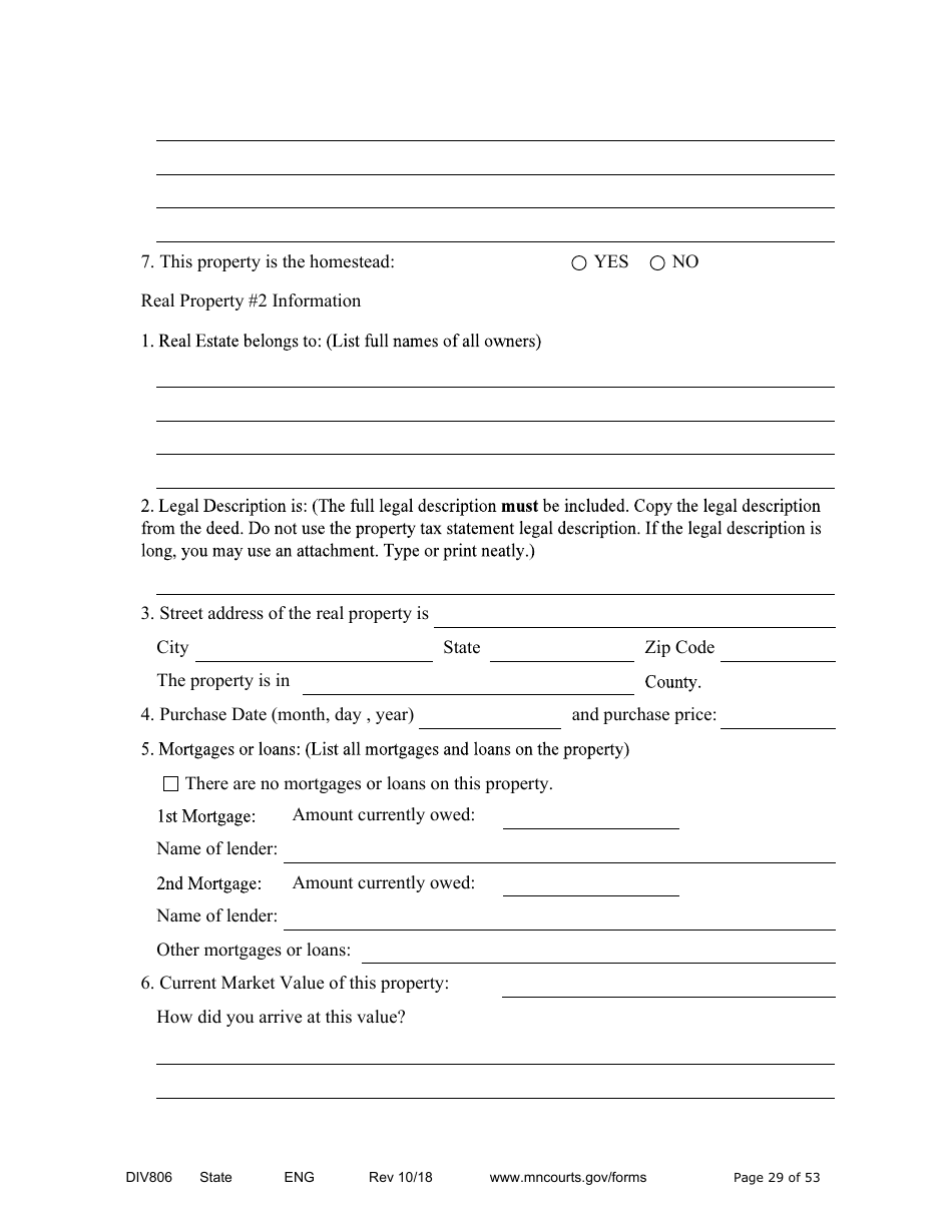 Form DIV806 Stipulated Findings of Fact, Conclusions of Law, Order for Judgment, Judgment and Decree - Minnesota, Page 29