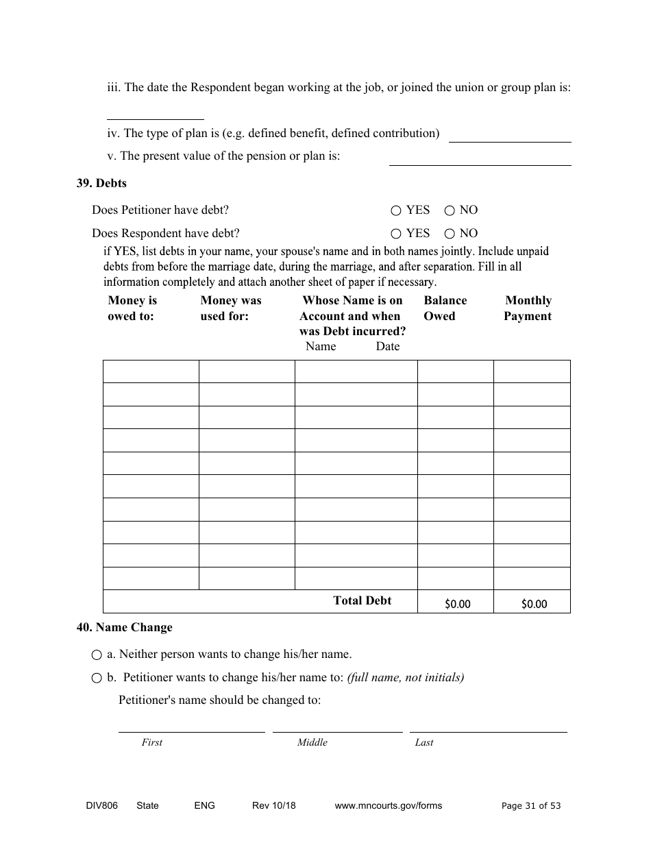 Form DIV806 Stipulated Findings of Fact, Conclusions of Law, Order for Judgment, Judgment and Decree - Minnesota, Page 31