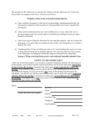 Form DIV1002 Notice of Motion and Motion for Temporary Relief With Children - Minnesota, Page 7