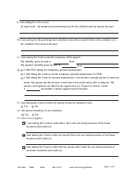 Form DIV1003 Affidavit in Support of Motion for Temporary Relief With Children - Minnesota, Page 3