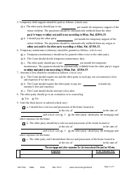 Form DIV1102 Responsive Notice of Motion and Motion for Temporary Relief With Children - Minnesota, Page 3