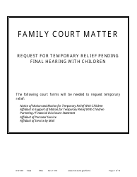 Instructions for Request for Temporary Relief Pending Final Hearing With Children - Minnesota