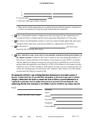 Form IFP201 Affidavit for Proceeding in Forma Pauperis (Inmate) - Minnesota, Page 2