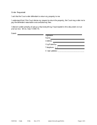 Form FOR502 Petition for Return of Seized Property - Minnesota, Page 2