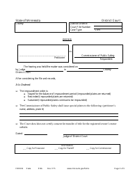 Form FOR602 Petition for Review of Administrative Impoundment Order (Approval of Issuance of Special Plates After Judicial Impoundment Order and Approval of Transfer of Vehicle After Judicial Impoundment Order) - Minnesota, Page 3