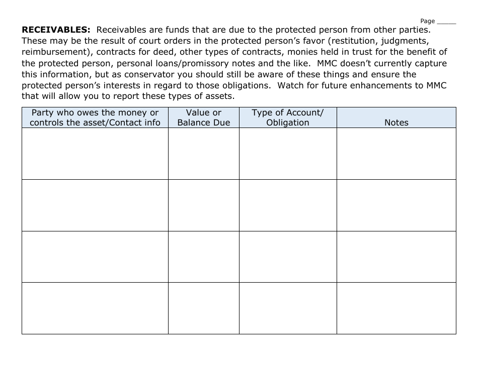 Inventory Worksheet - Minnesota, Page 5