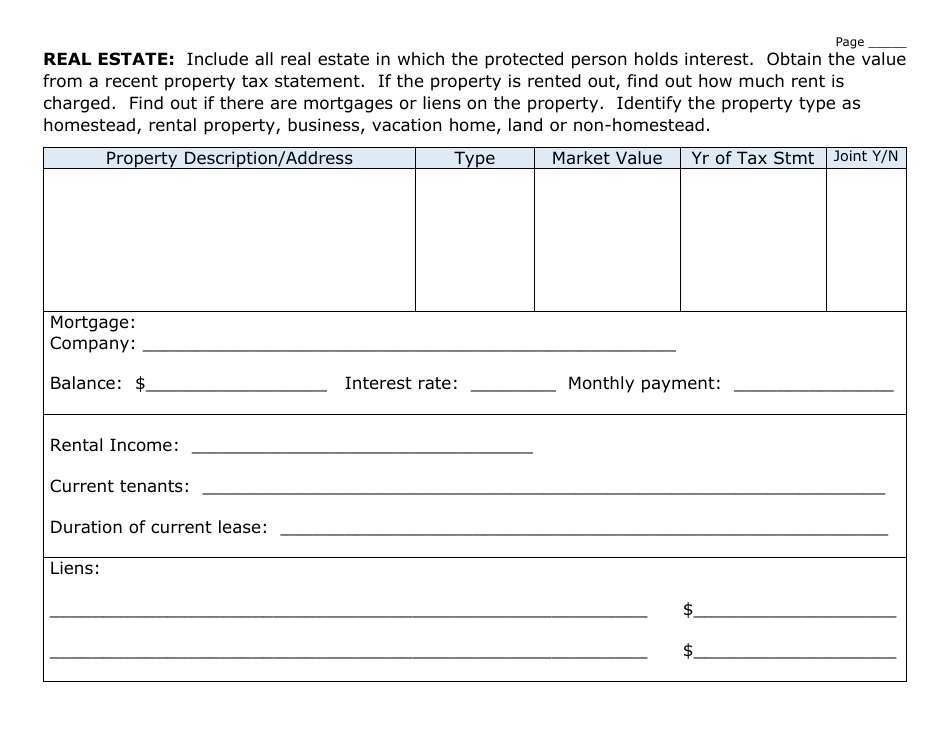 Inventory Worksheet - Minnesota, Page 8