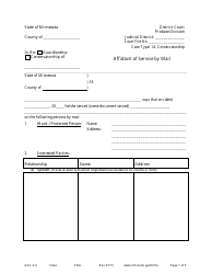 Document preview: Form GAC3-U Affidavit of Service by Mail - Minnesota