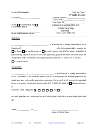 Document preview: Form GAC4-UM Letters of Guardianship of the Person / Conservatorship of the Estate (Minor) - Minnesota