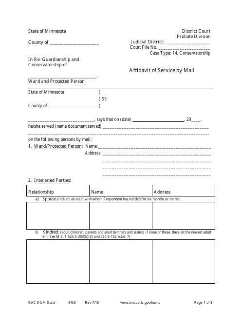 Form GAC3-UM  Printable Pdf