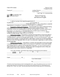 Form GAC6-UM Notice of Hearing and Notice of Rights (Minor) - Minnesota