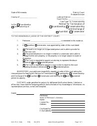 Document preview: Form GAC25-U Petition for Termination of Guardianship/Conservatorship and Discharge of Guardian/Conservator - Minnesota