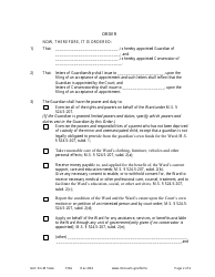 Form GAC8-UM &quot;Order Appointing Guardian and Conservator (Minor)&quot; - Minnesota, Page 2