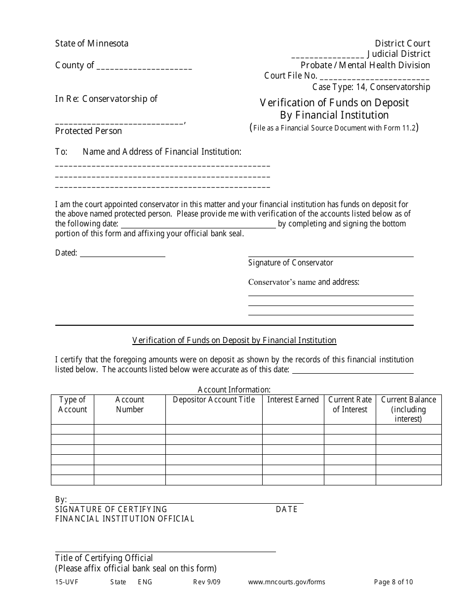 Form GAC14 Annual / Final Account - Minnesota, Page 8