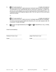 Form GAC27-U Order Terminating Guardianship/Conservatorship and Discharge of Guardian/Conservator - Minnesota, Page 2