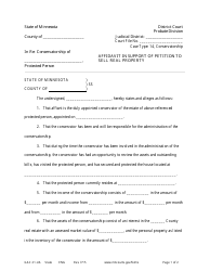 Form GAC21-UA Affidavit in Support of Petition to Sell Real Property - Minnesota