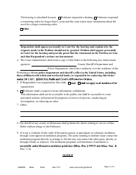 Form HAR802 Order Granting Petition for Ex Parte Harassment Restraining Order - Minnesota, Page 3