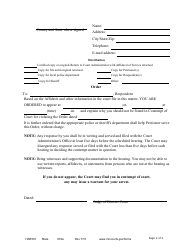 Form HAR501 Affidavit and Order to Show Cause for Contempt - Minnesota, Page 2