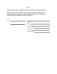 Form HAR601 Notice of Motion and Motion to Change Harassment Restraining Order - Minnesota, Page 2