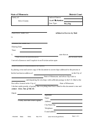 Document preview: Form HOU108 Affidavit of Service by Mail - Minnesota