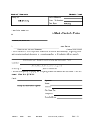 Document preview: Form HOU111 Affidavit of Service by Posting - Minnesota