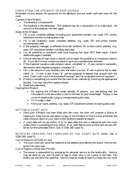 Form HOU301 Rent Escrow Instructions - Minnesota, Page 2
