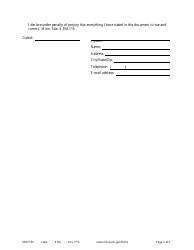 Form MOV109 Application for an Order or Service by Alternate Means - Minnesota, Page 2