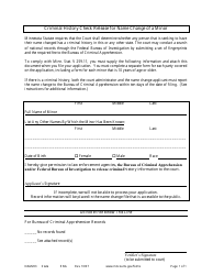 Form NAM203 &quot;Criminal History Check Release for Name Change of a Minor&quot; - Minnesota