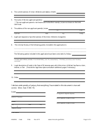Form NAM202 Application for Name Change of a Minor - Minnesota, Page 2