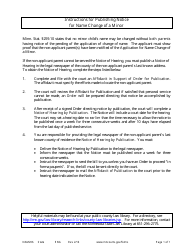 Document preview: Form NAM206 Instructions for Publishing Notice for Name Change of a Minor - Minnesota