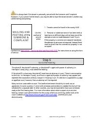 Form HOU101 Instructions - Eviction Action Complaint - Minnesota, Page 12