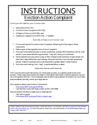 Form HOU101 Instructions - Eviction Action Complaint - Minnesota