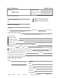 Document preview: Form CSX102 Affidavit of Service - Personal and by Mail - Minnesota