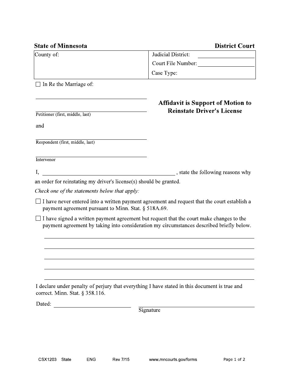 Form CSX1203 - Fill Out, Sign Online and Download Fillable PDF ...