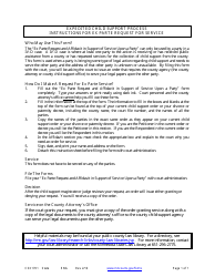 Document preview: Instructions for Form CSX1702 Ex Parte Request and Affidavit in Support of Service Upon a Party - Minnesota